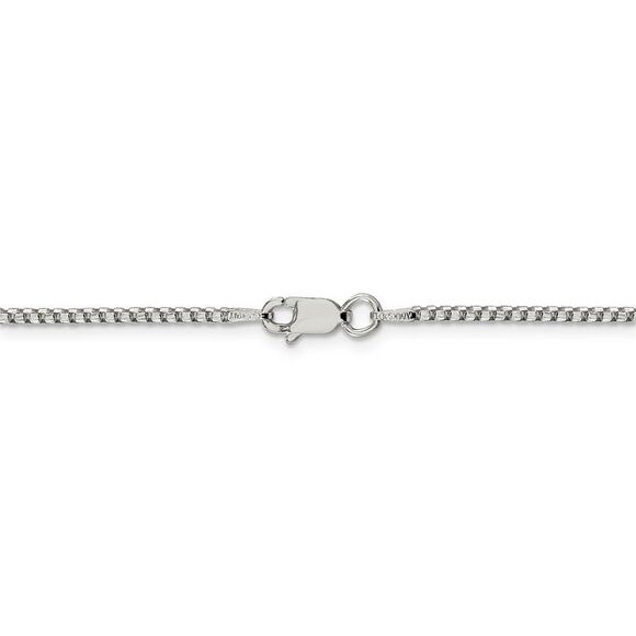 1.75mm Sterling Silver D/C Solid Round Box Chain Necklace, 16 Inch - Picture 4 of 8